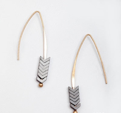 Arrow Long Hook Earrings