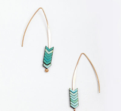 Arrow Long Hook Earrings