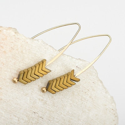 Arrow Long Hook Earrings