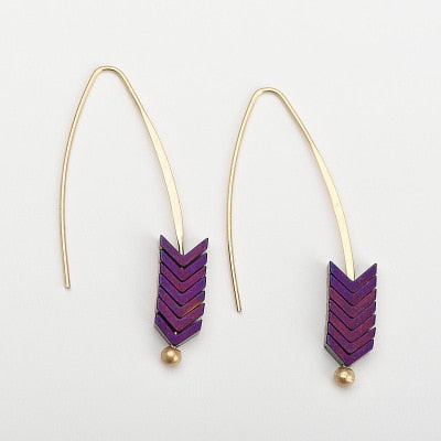 Arrow Long Hook Earrings