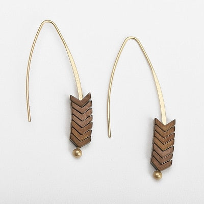 Arrow Long Hook Earrings